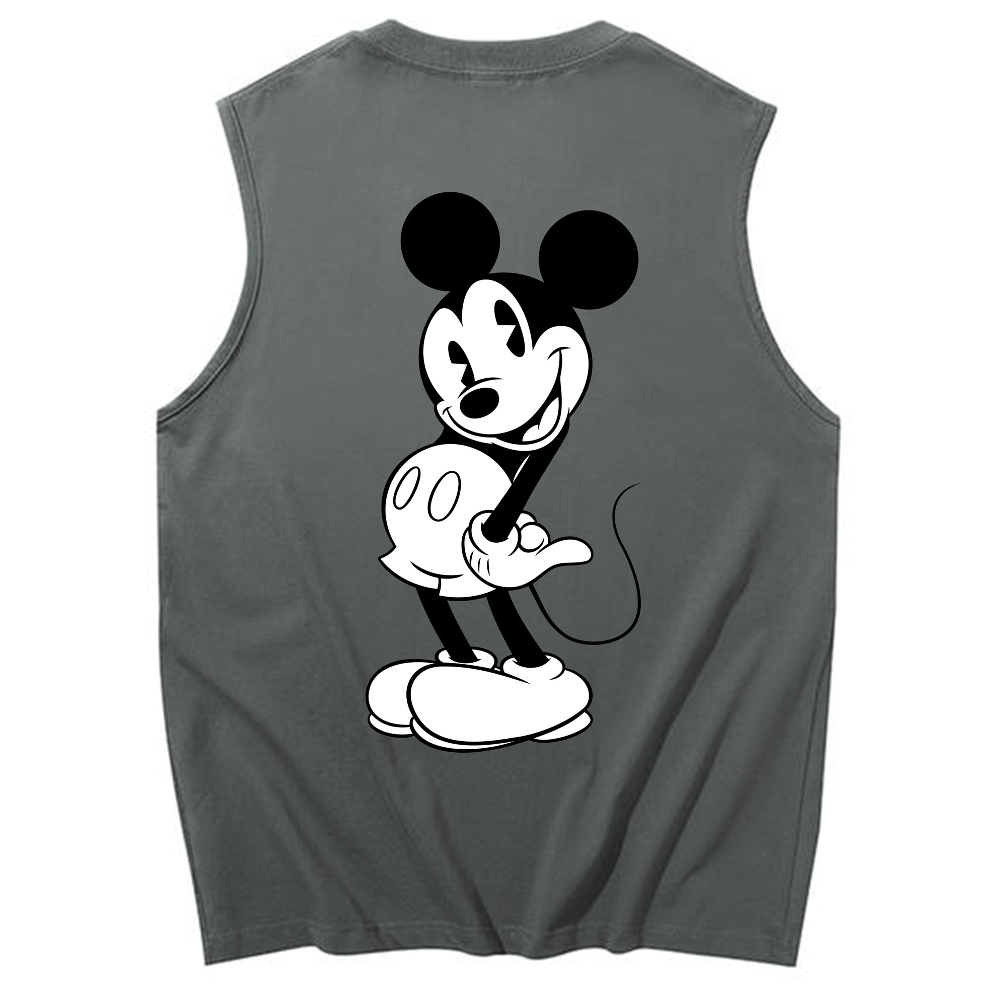 ミッキーマウス Mickey Mouse コットン100％タンクトップ（背面プリント）